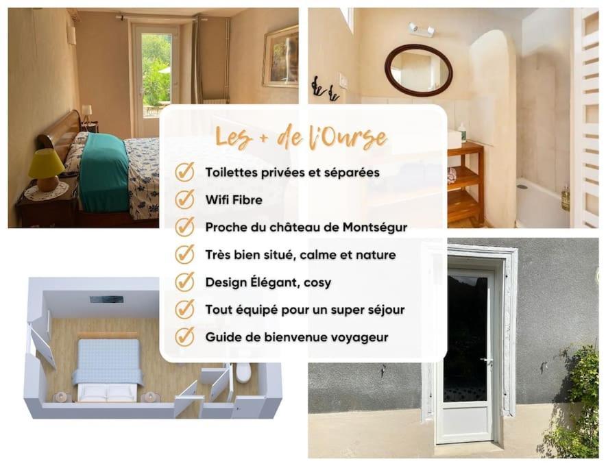 Chambre Double Cosy - Gite De La Louve Fougax-et-Barrineuf Kültér fotó